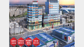 고덕신도시 삼성전자 반도체 공장 정문 앞