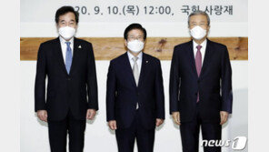 이낙연·김종인 여야 대표, 4일 국회의장 주재 회동…3개월 만에 