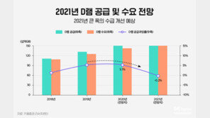 D램 시장, 내년 1분기 반등 예상…설비투자 150억달러 올해 수준유지
