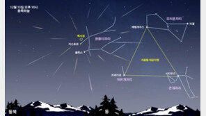 13일 오후 10시 동쪽 하늘, 별똥별 쇼 펼쳐진다