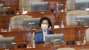 野 비토권 없앤 공수처법 통과 순간…미소 지은 추미애