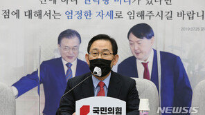 ‘26분 필리버스터’ 주호영 “180석으로 국민 입 틀어막아”