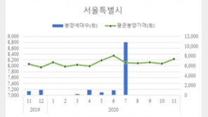 11월 서울 아파트 평균분양가 3.3㎡당 2717만원…전월比 1.93%↑