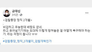 금태섭 “비겁하고 무능한데 배짱도 없는 결정”