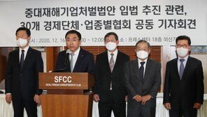 “중대재해처벌법 멈춰 달라”…30개 경제단체, 입법 중단 호소