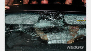 ‘김기춘 車파손’ 집행유예·벌금…“평화집회만 자유 보장”