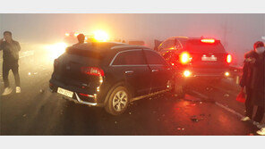 ‘블랙아이스 공포’ 영천서 16중 추돌…화물차 넘어지며 ‘쾅 쾅’