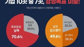 ‘코로나 쇼크’ 기업 10곳 중 7곳 “올해 경영 목표 미달”