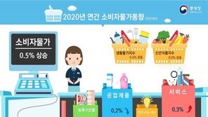 ‘저유가에 코로나 악재까지’…사상 첫 2년째 0%대 저물가