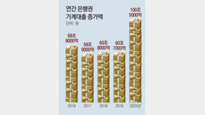 작년 은행권 가계대출 사상 최대 100조 늘었다