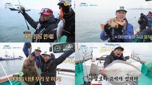 ‘도시어부2’ 이수근, 82㎝ 광어로 신기록 경신…황금배지 주인공