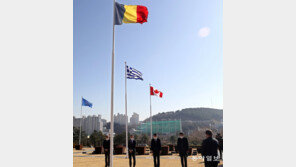 벨기에군 6·25전쟁 전몰장병 묘역 헌화