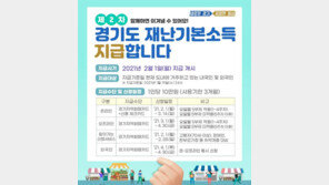 경기도, 내달 1일부터 전 도민 2차 재난지원금 지급 
