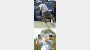 총알 서브 받던 테니스 선수에게 멈춰있는 골프공은 장난?