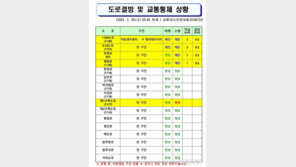 제주, 1100도로 등 얼어붙어…“차량 체인감고 운행해야”