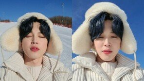 방탄소년단 지민, 털모자 쓰고 러블리 매력…귀여움 폭발