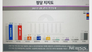 정당 지지도 오차범위 내…서울, 민주 31.7% 국민의힘 30.1%