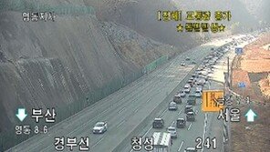 귀경길 고속도로 곳곳 정체…오후 5~6시 절정