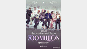 방탄소년단 ‘피 땀 눈물’ MV 7억뷰 돌파…통산 7번째