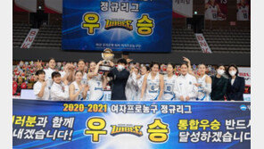 ‘위성우 매직’은 계속된다… 우리은행 정규리그 13번째 우승