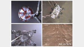美 나사, 화성 착륙 영상 공개…먼지와 함께 ‘터치다운’