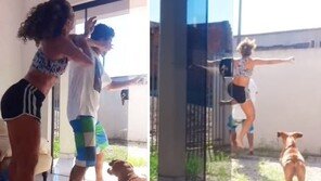 ‘엄마는 강하다’…母의 발차기+펀치에 괴한 줄행랑 (영상)