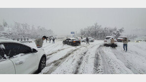 강원 동해안 폭설로 차량 고립…고갯길 수백대 3~4시간 갇혀