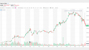 ‘천슬라’ 꿈꾸던 테슬라 주가, 3분의 1 토막…시총 227조 증발