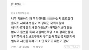 LH 직원들 막말, 핑계도 다양…“與의원도 투기”