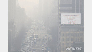낮 최고 20도 육박 ‘봄 날씨’…미세먼지로 뿌연 하늘