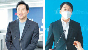 삐걱대는 오세훈-안철수 단일화… 여론조사 기관-문항 평행선 대치