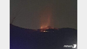 아산 송악면 광덕산서 불… 진화작업 중