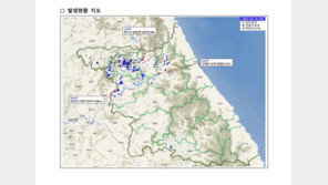 양구·인제·춘천, ASF감염 멧돼지 폐사체 셋…누적 681건