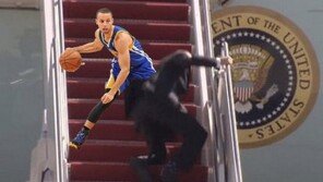 바이든, 비행기 오르다 3번 비틀…패러디도 쏟아져