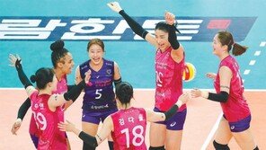 오른손 붕대 투혼 김연경이 끝냈다… 흥국생명 챔프전 진출