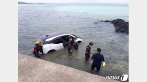 제주서 렌터카 바다로 추락…관광객 2명은 무사