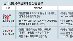 주담대 절반 금리상승 위험 노출… ‘이자 상한’ 대출상품 다시 뜬다