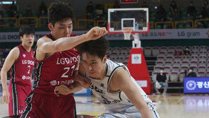 ‘꼴찌’ LG에 끌려가던 KCC, 4쿼터에 승부 뒤집어