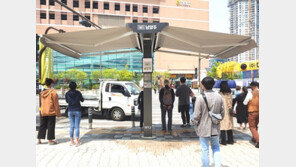 이젠 그늘막도 스마트 시대 …자동 개폐에 밤엔 보안등 역할