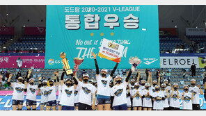 GS칼텍스 女배구 첫 ‘컵-리그-챔프전’ 트레블 달성