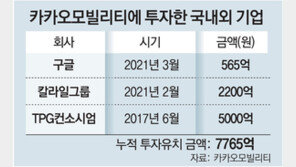 카카오모빌리티, 구글과 맞손… 565억 투자 유치