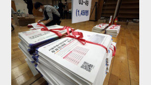 선관위 왜 이러나…서울 도봉구서 ‘21대 총선’ 봉투 사용