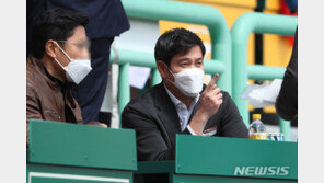 정용진 신세계 부회장 “SSG 창단 첫 승 축하…선수단에 감사”