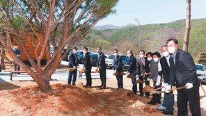 최정산 진입도로 확장 기념 식수