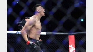 ‘압도적 경기력’ 정다운, 나이트에 판정승…UFC 3승 달성