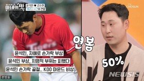 윤석민, “글러브 던지고 벌금 3천만원…월급도 반으로 깎여”