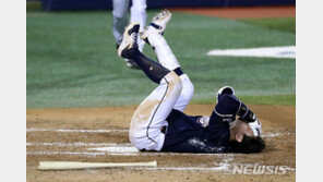 ‘헤드샷’ 김대유 사과에 박세혁 “빨리 돌아갈게, 웃으며 인사하자”