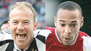 ‘득점왕’ 앨런 시어러-티에리 앙리…프리미어리그 ‘명예의전당’ 첫 헌액 