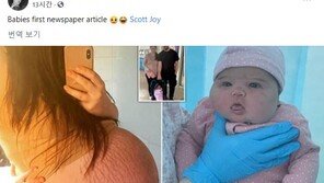 “쌍둥이 임신한 줄…” 5.8㎏ ‘자이언트 베이비’ 화제
