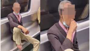턱스크도 모자라…지하철서 담배 피운 中할아버지 ‘뭇매’